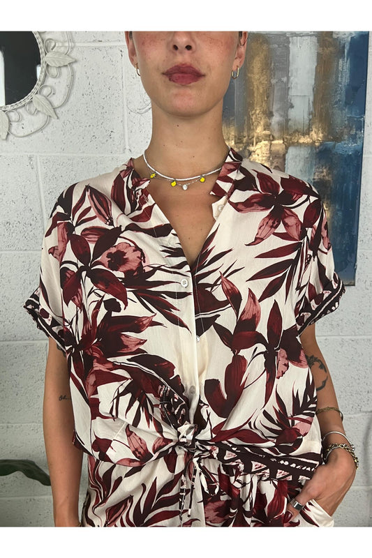 METOO Camicia con nodo Metoo Vino