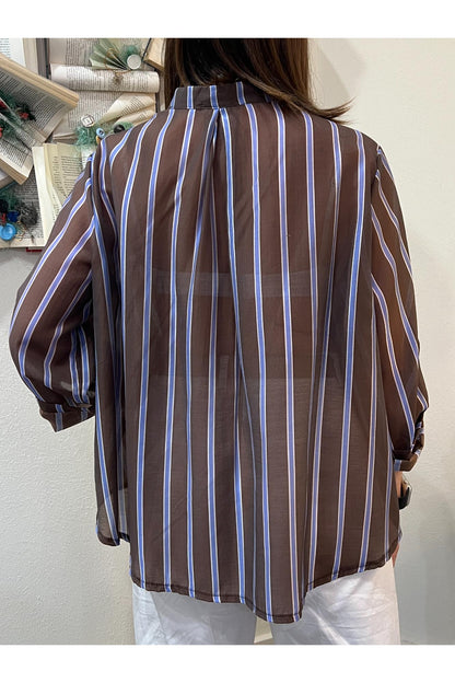 METOO Camicia rigata Metoo Moro