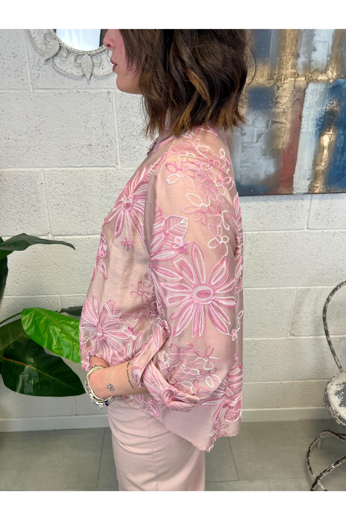 METOO Camicia ricamata Metoo Rosa