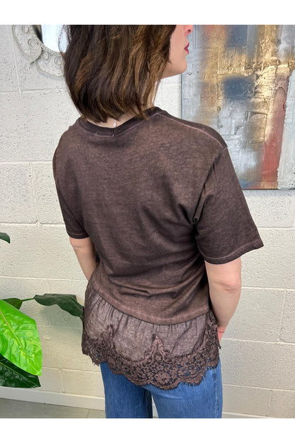 METOO T-shirt con pizzo Metoo Moro