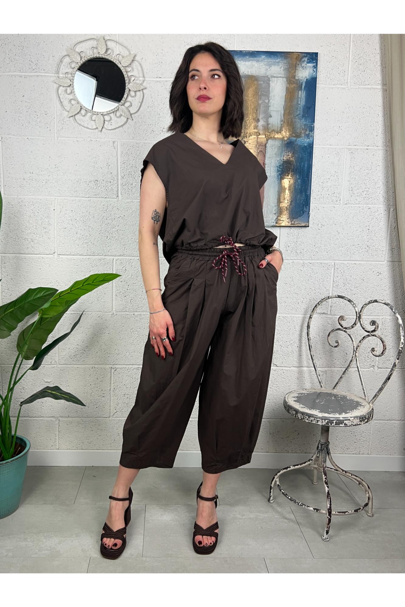 METOO Pantalone ampio Metoo Cacao