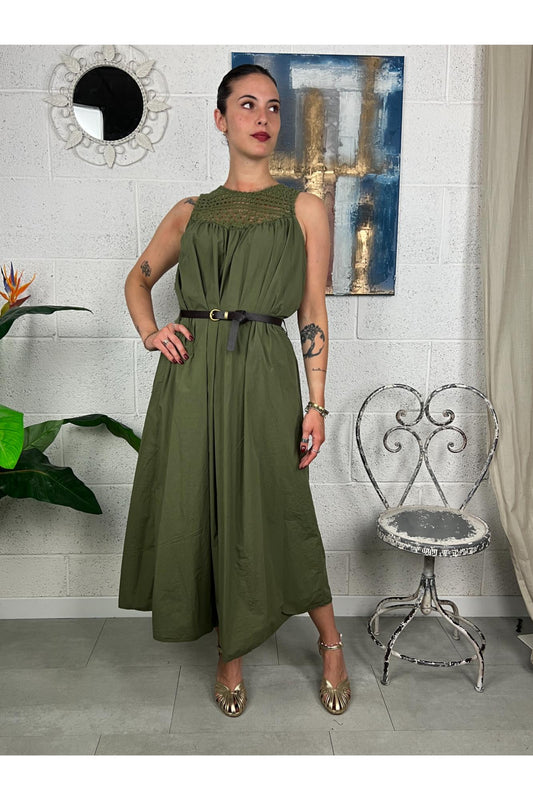 METOO abito tela paracadute Metoo Verde