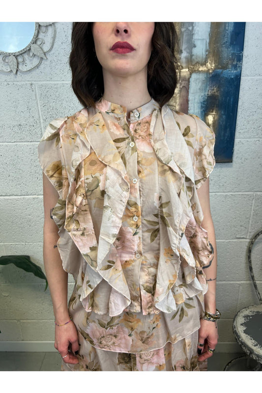 METOO Camicia smanicata con voila Metoo Rosa