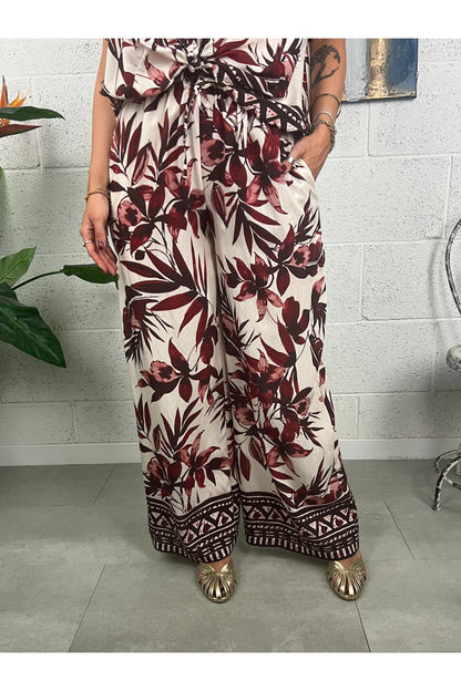 METOO Pantalone fantasia Metoo Vino