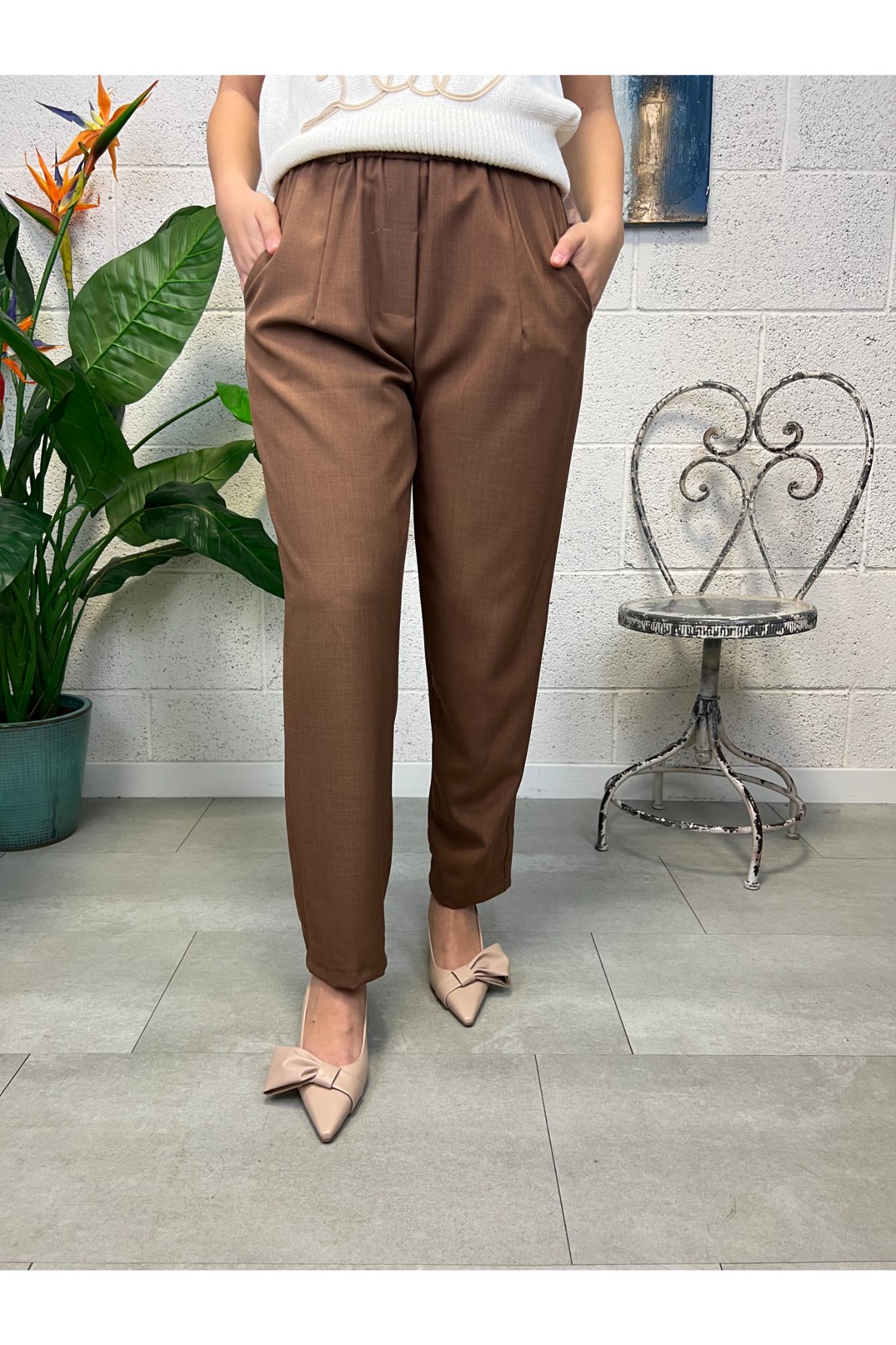 METOO Pantalone con risvolto Metoo Tabacco