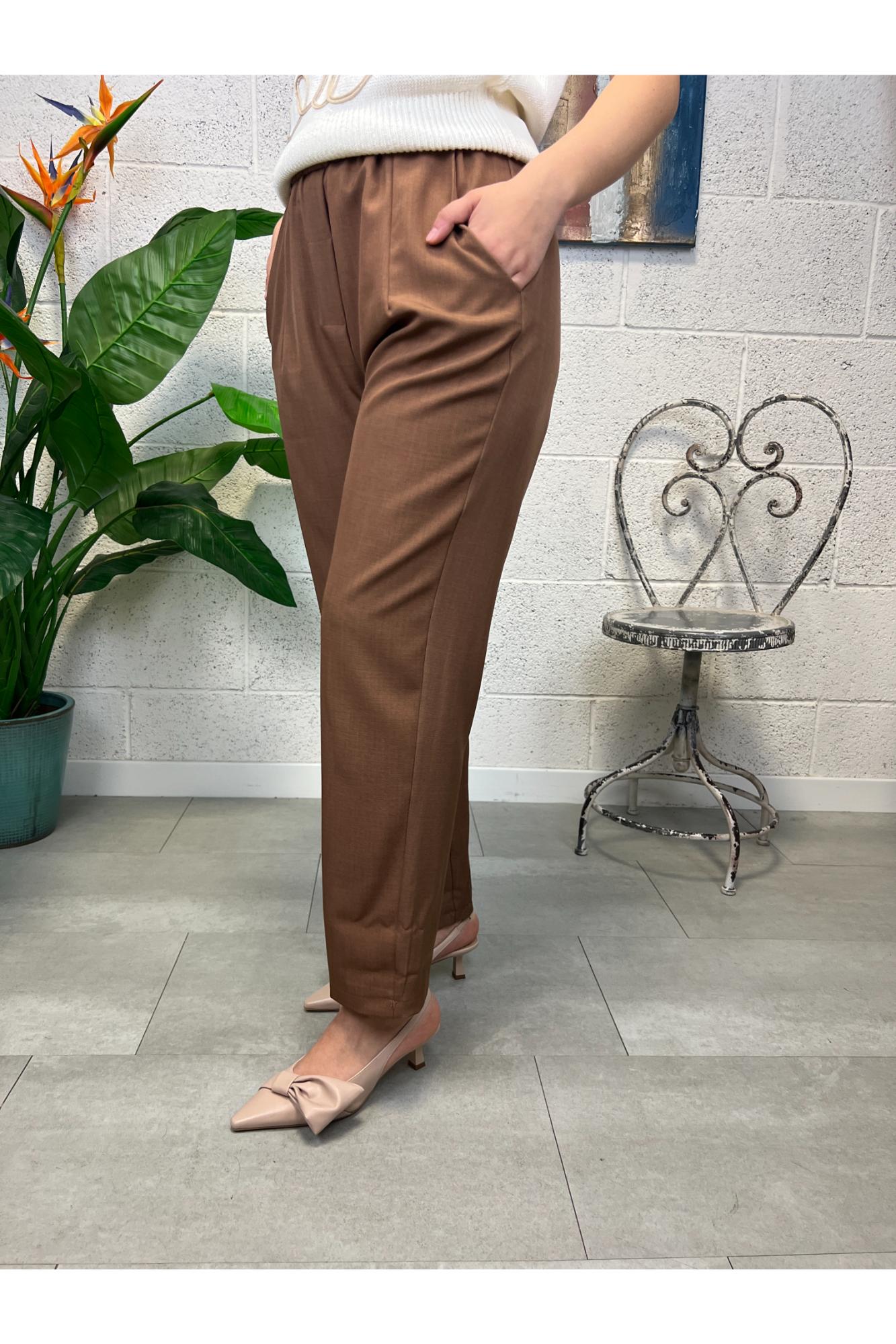 METOO Pantalone con risvolto Metoo Tabacco