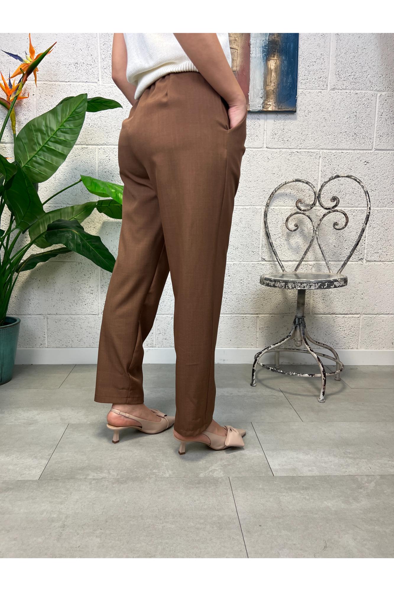 METOO Pantalone con risvolto Metoo Tabacco