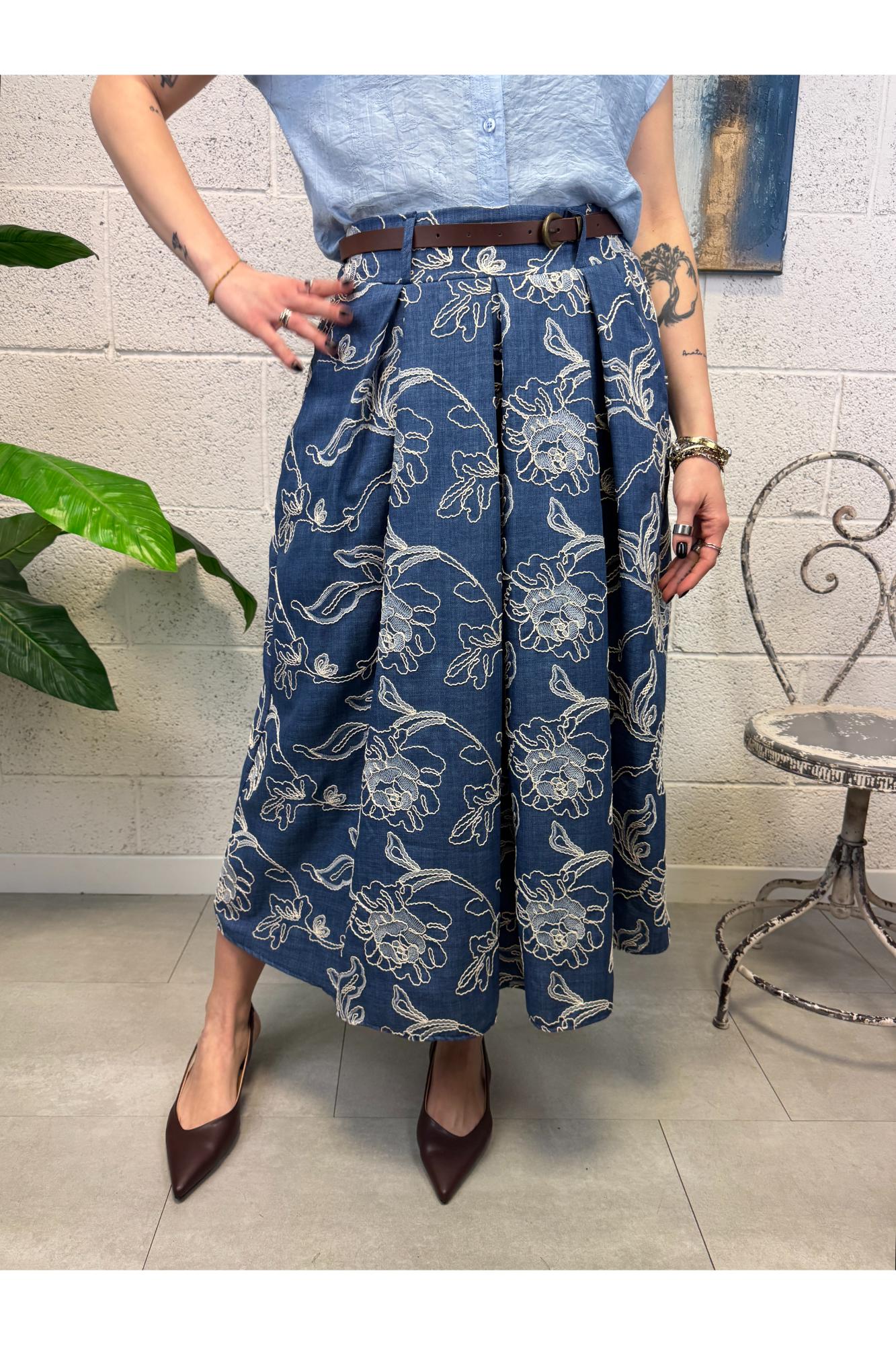 METOO Camicia ricamata Metoo Blu