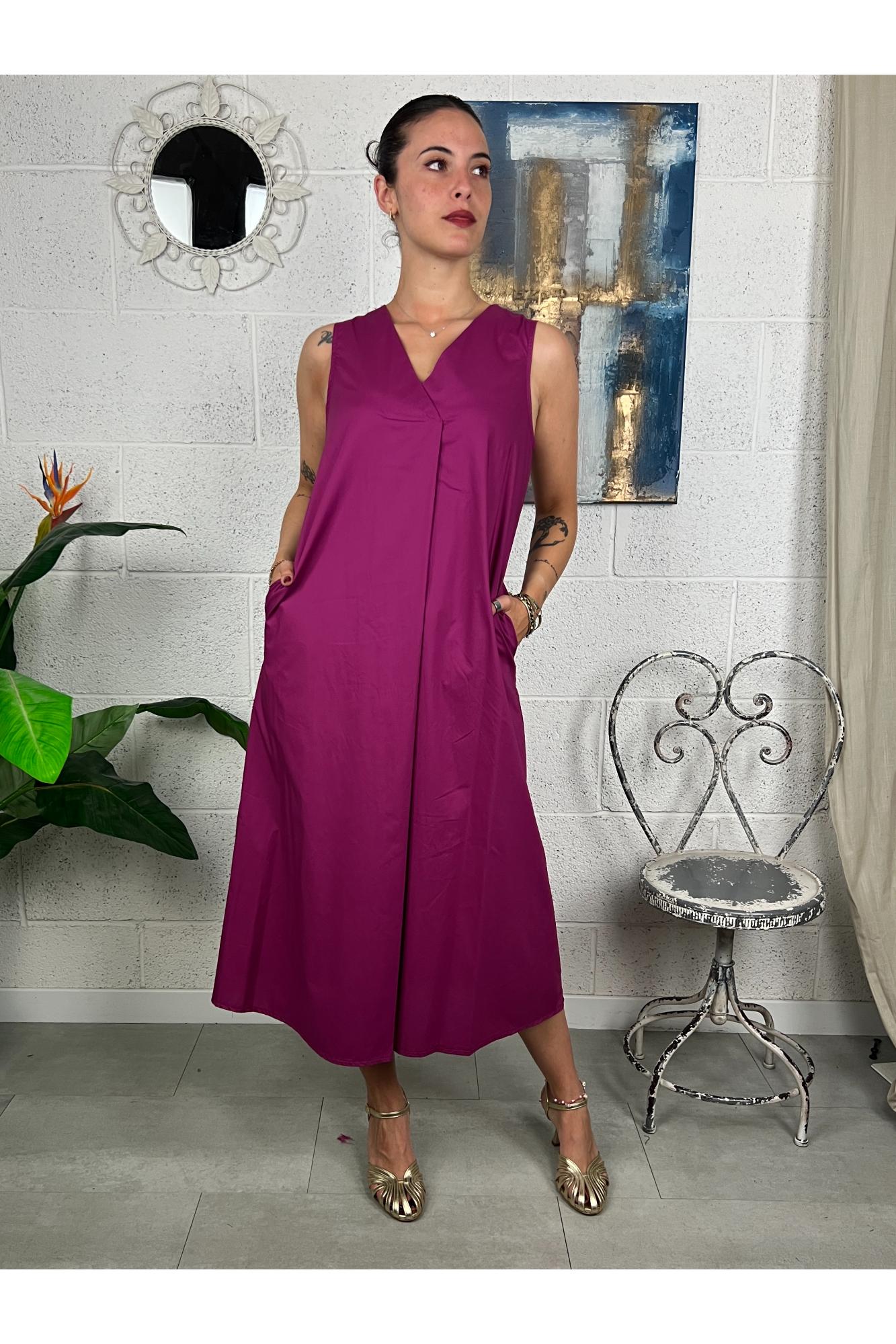 METOO Abito lungo svasato Metoo Fucsia