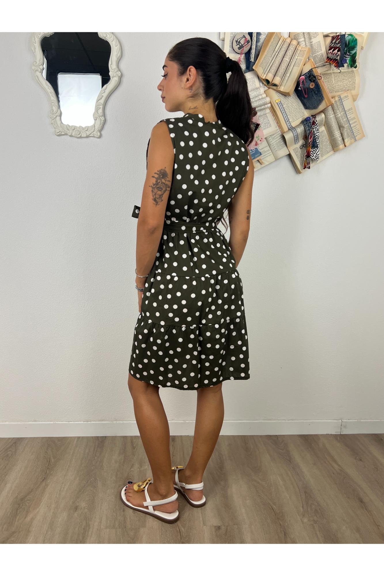 METOO Abito balze a pois Metoo Moro