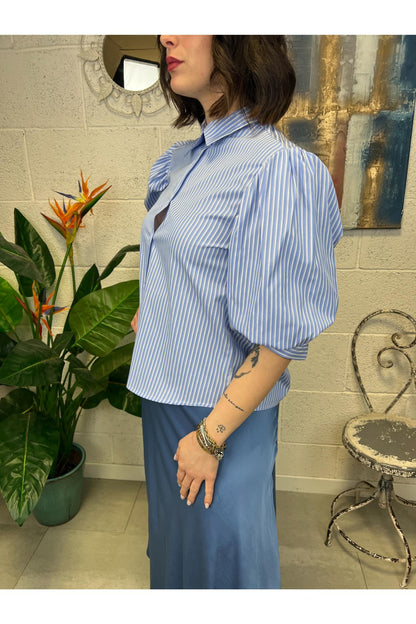 METOO amicai rigata Metoo Celeste