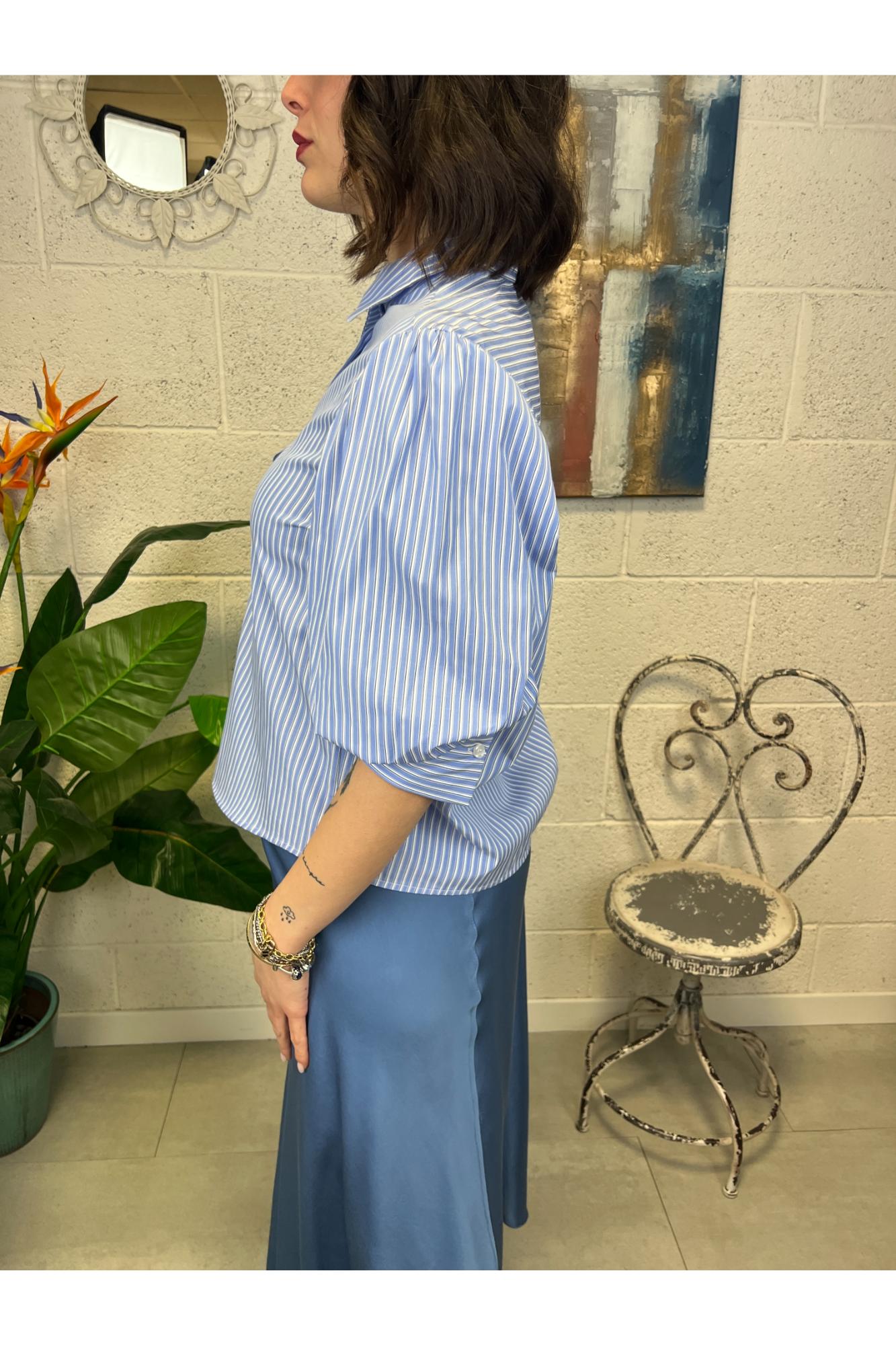 METOO amicai rigata Metoo Celeste