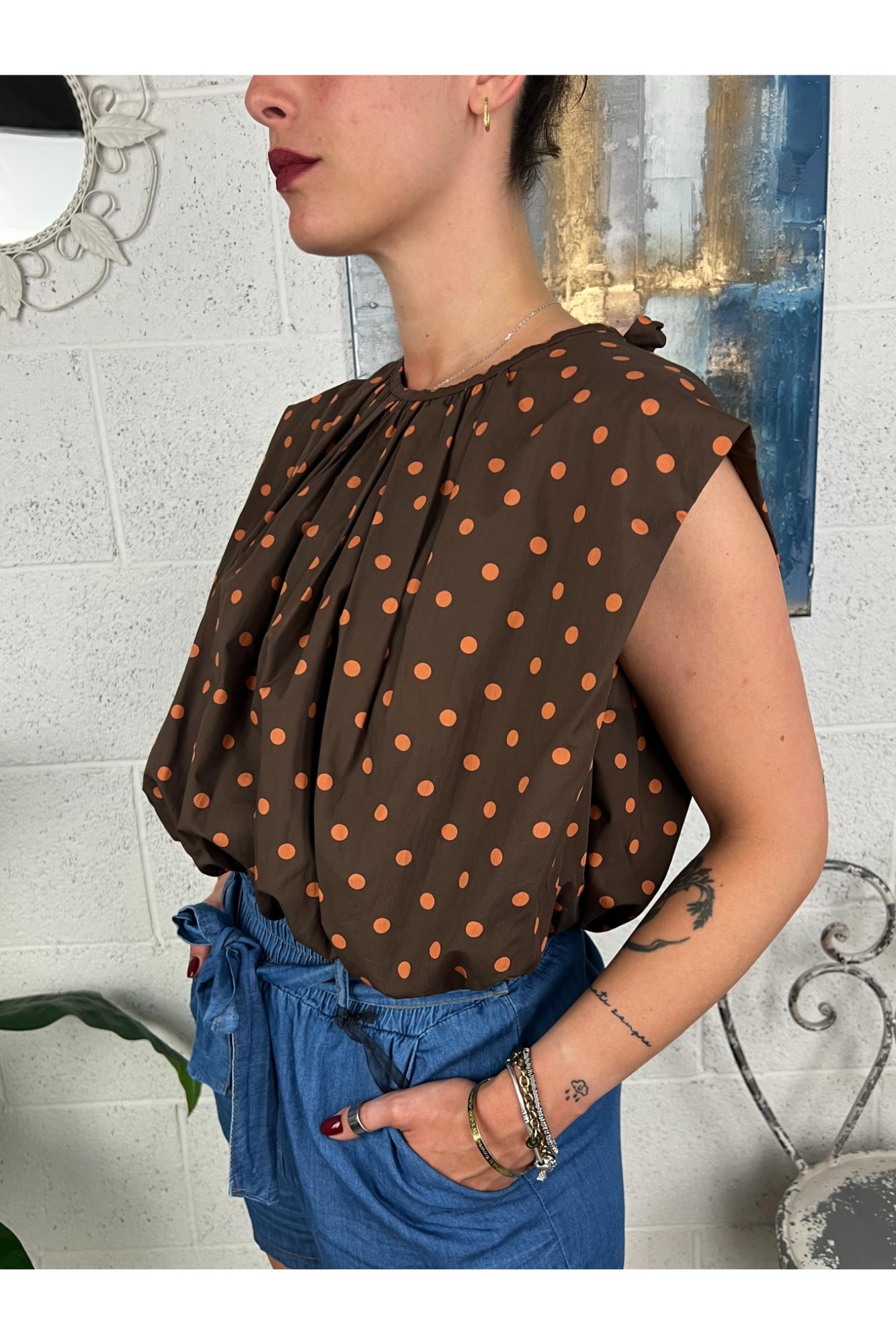 METOO Maglia corta a pois Metoo Moro