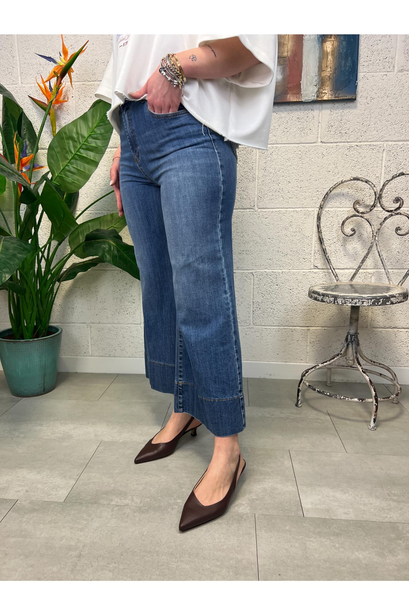 METOO Jeans palazzo 3/4 Metoo Denim