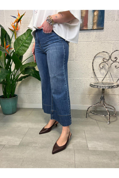 METOO Jeans palazzo 3/4 Metoo Denim