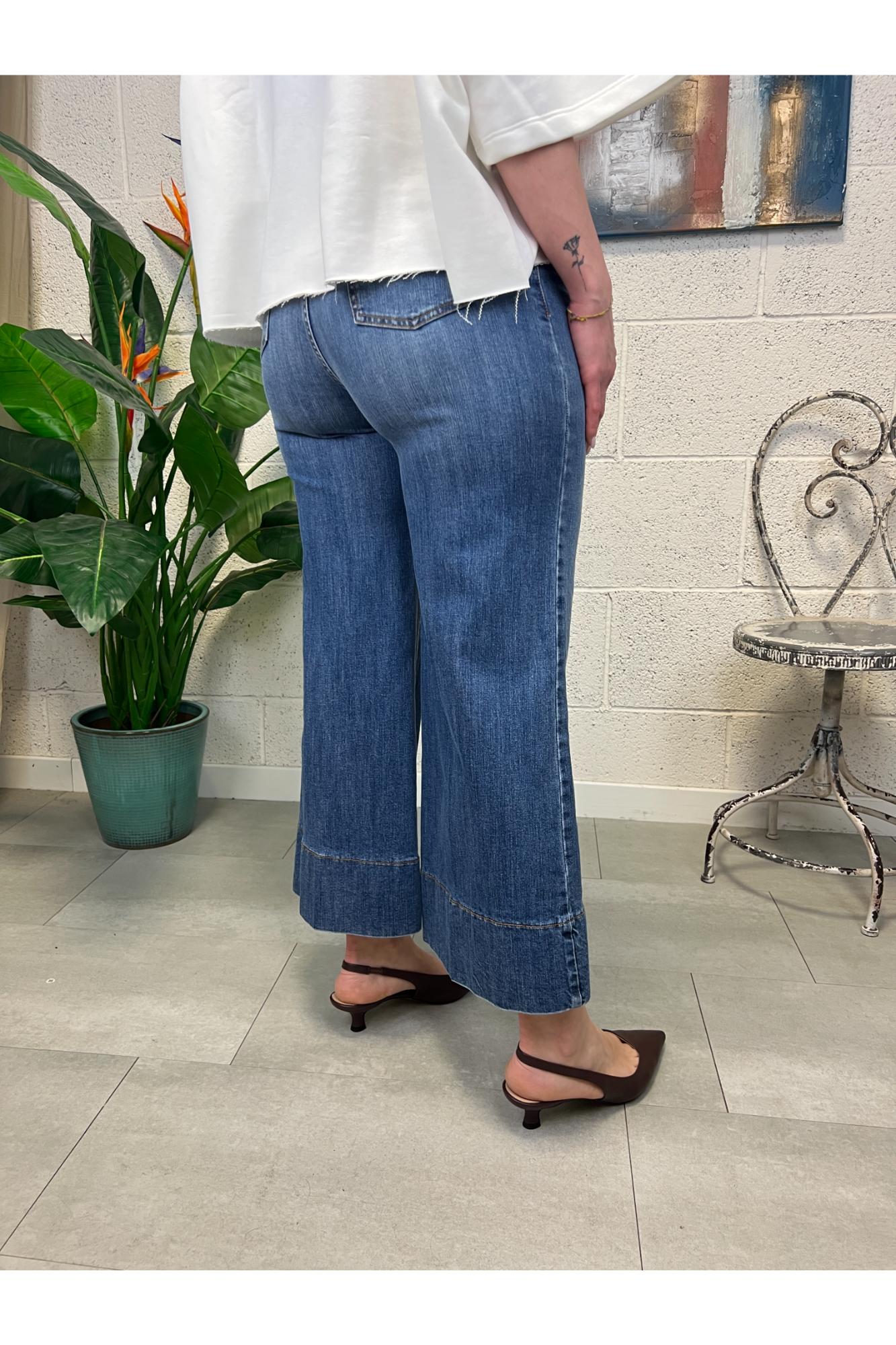 METOO Jeans palazzo 3/4 Metoo Denim