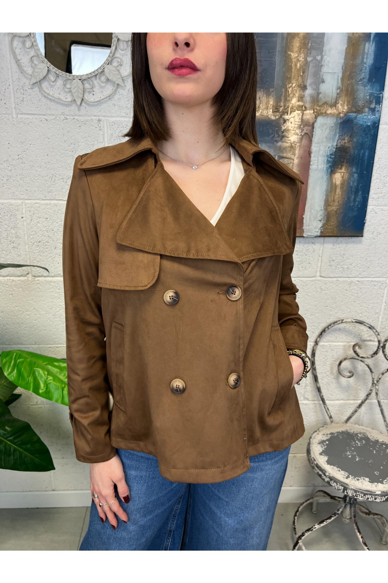 MOTEL trench scamosciato Motel Cognac