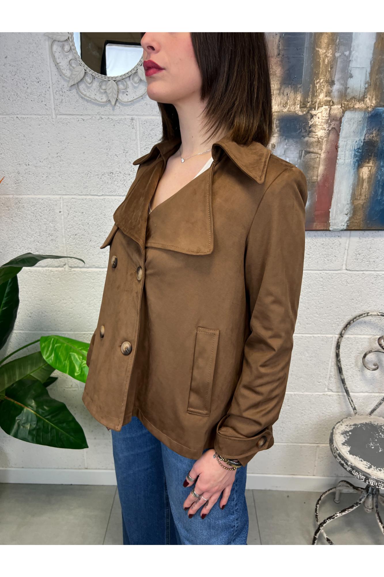 MOTEL trench scamosciato Motel Cognac