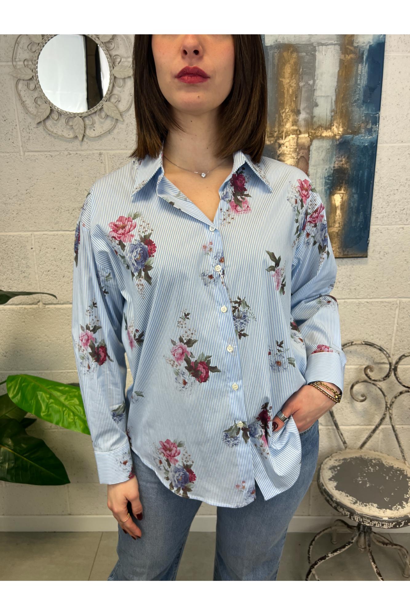 MOTEL Camicia con fiori Motel Azzuro