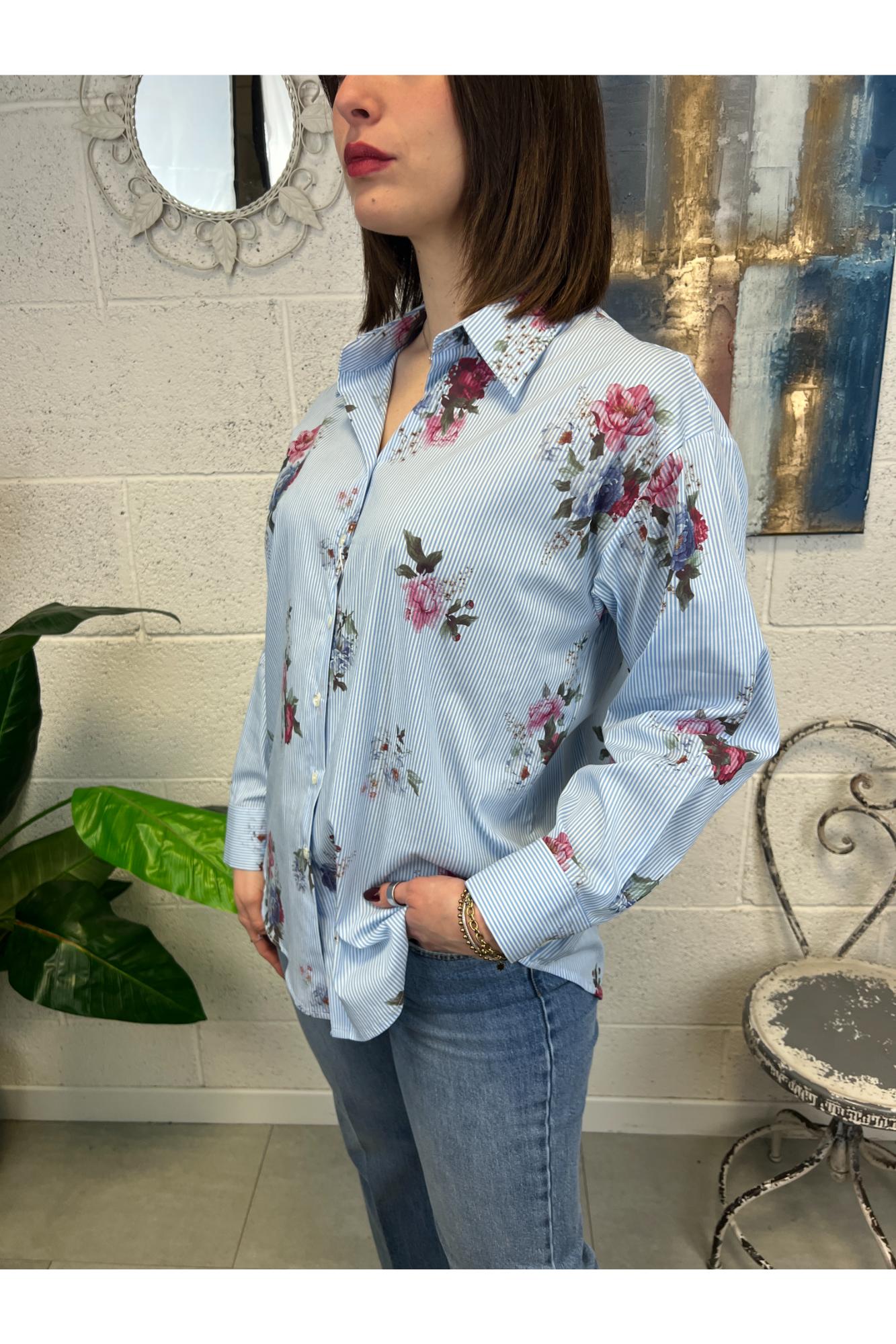 MOTEL Camicia con fiori Motel Azzuro