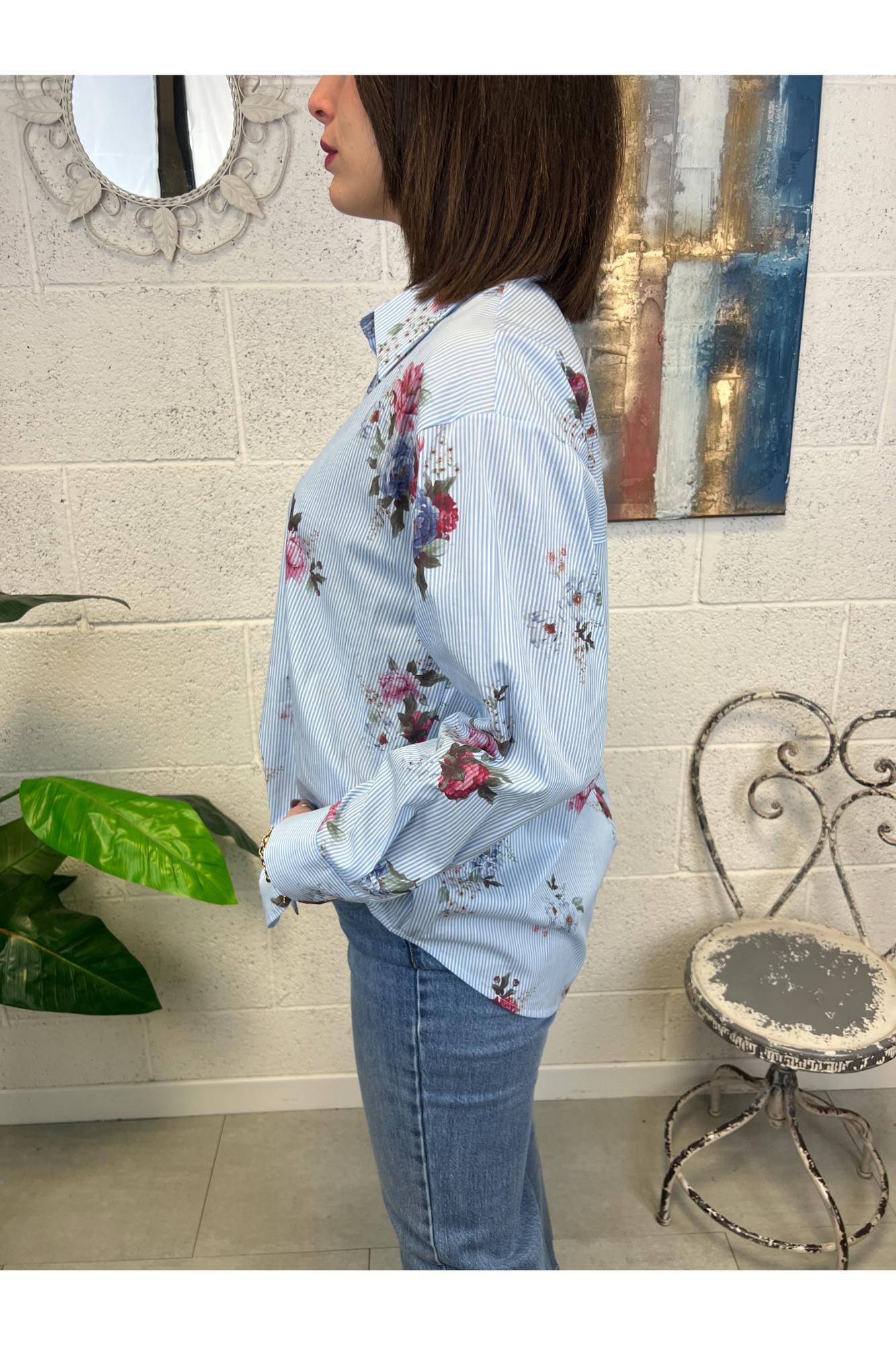 MOTEL Camicia con fiori Motel Azzuro