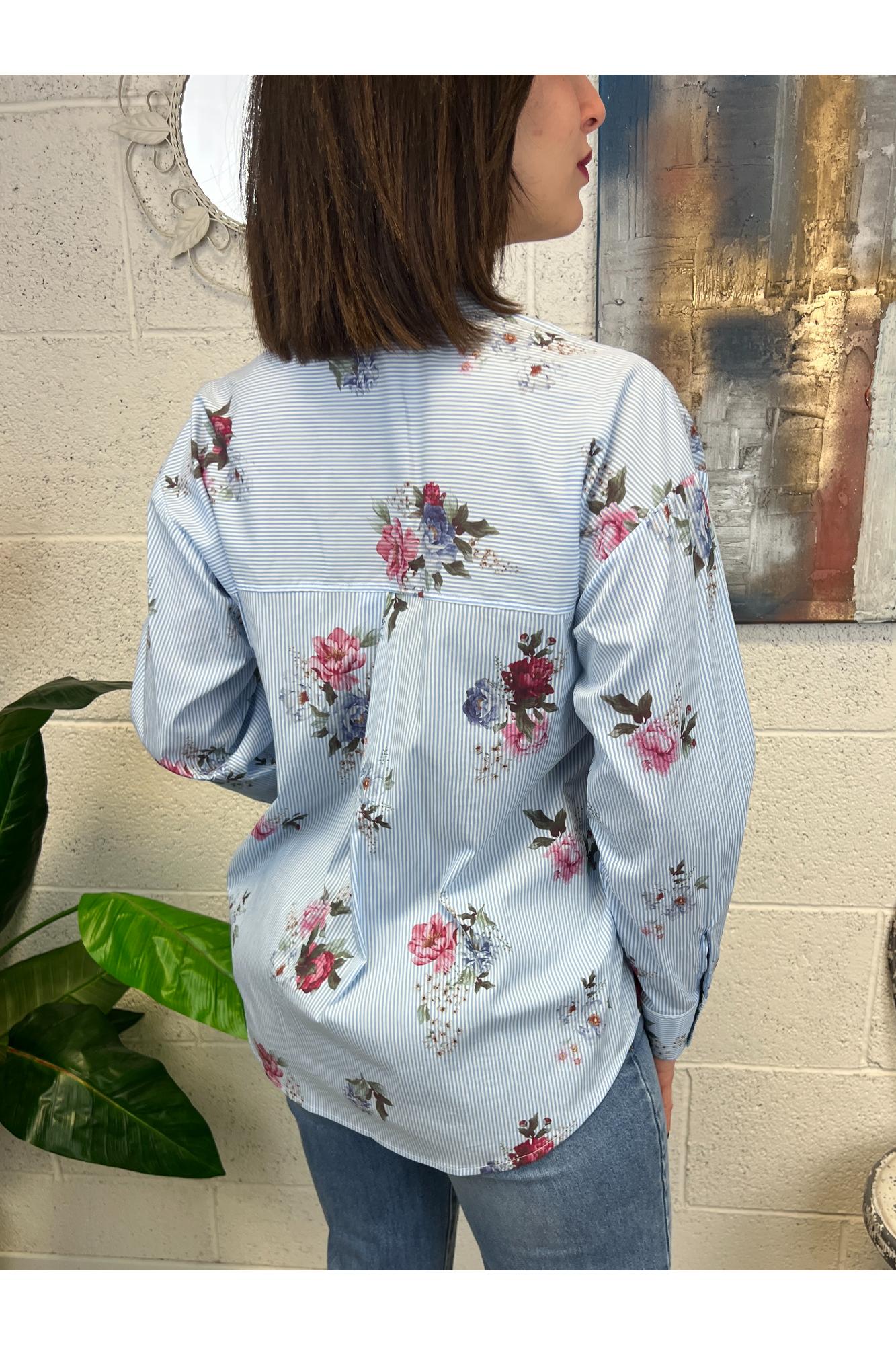 MOTEL Camicia con fiori Motel Azzuro