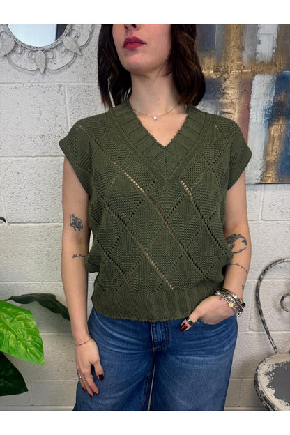 MOTEL Gilet di filo Motel Verde