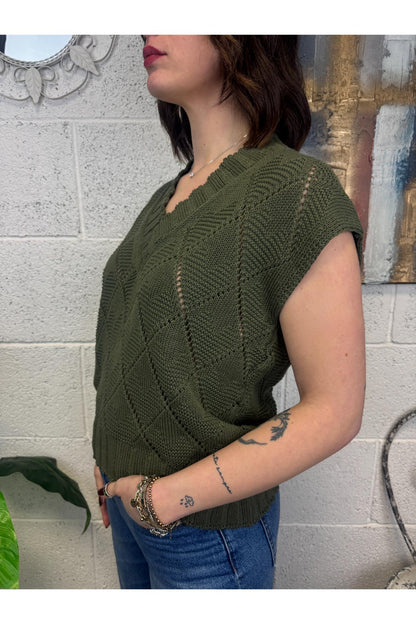 MOTEL Gilet di filo Motel Verde