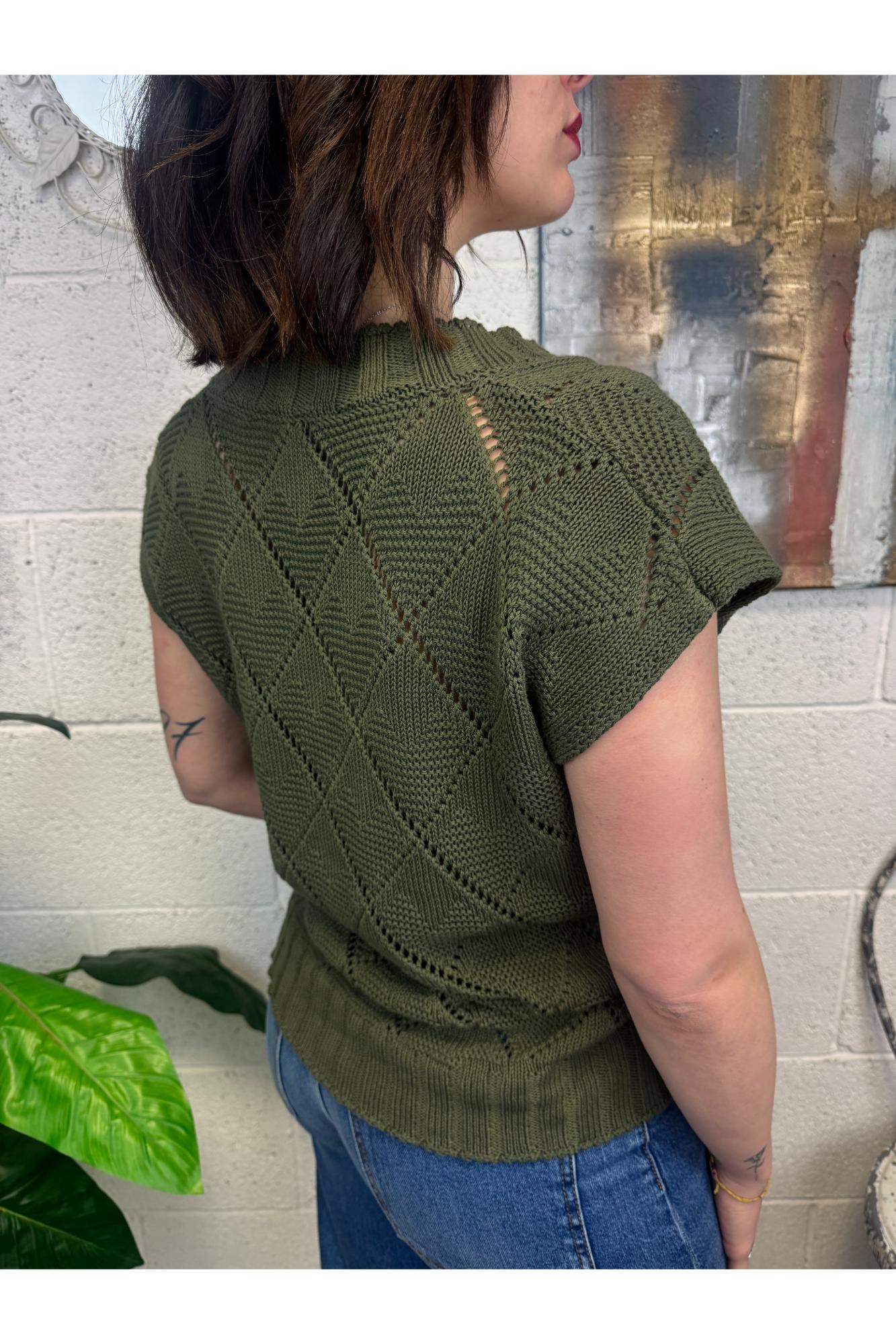 MOTEL Gilet di filo Motel Verde