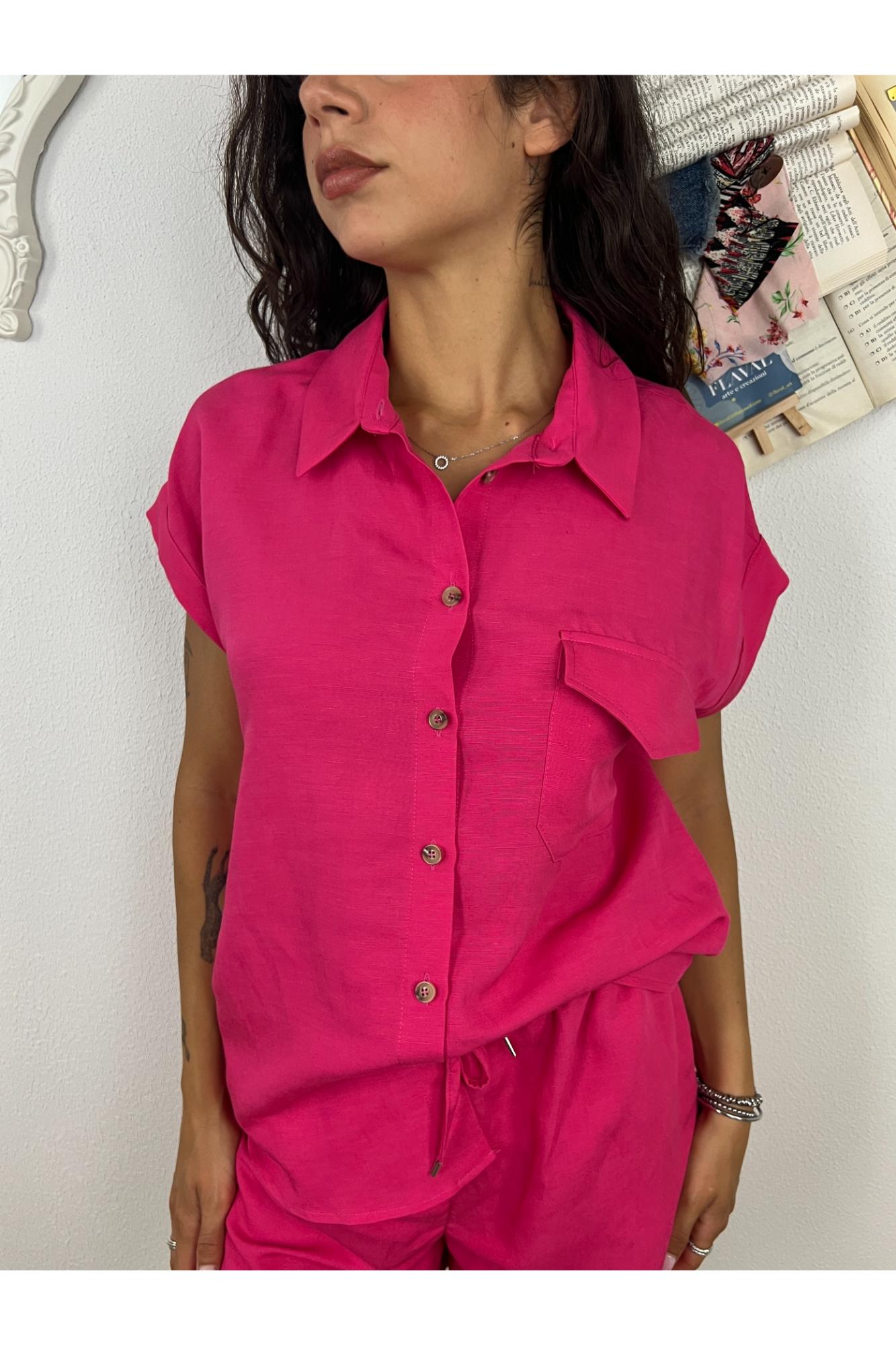 MOTEL Completo casacca e short Motel Fucsia