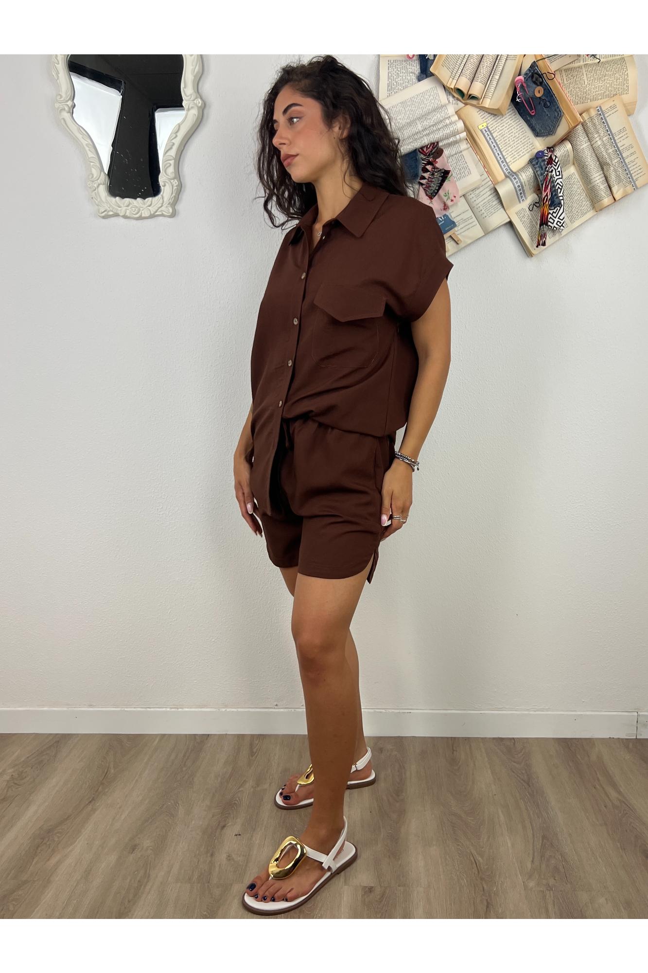 MOTEL Completo casacca e short Motel Moro