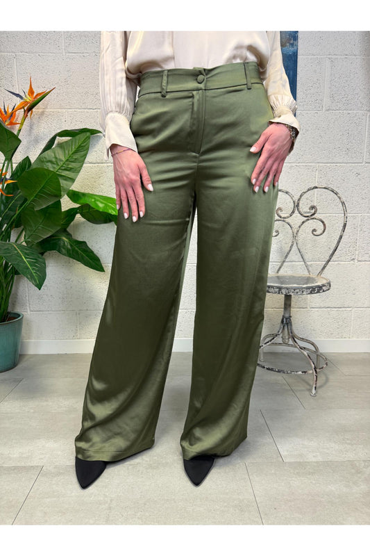 MOTEL Pantalone lucido Motel Verde