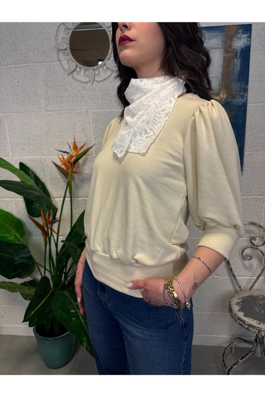 MOTEL Felpa con foulard Motel Burro