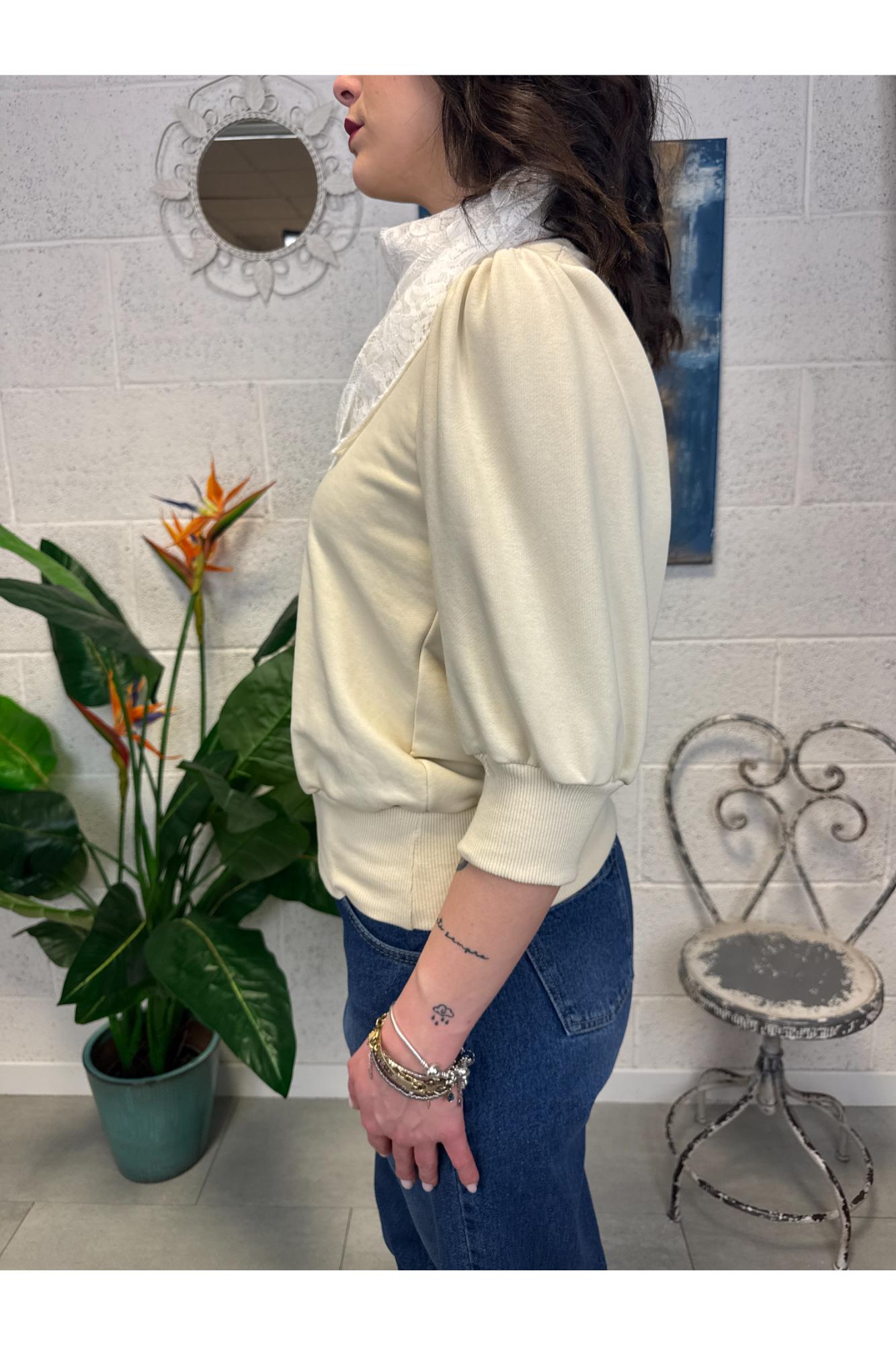 MOTEL Felpa con foulard Motel Burro