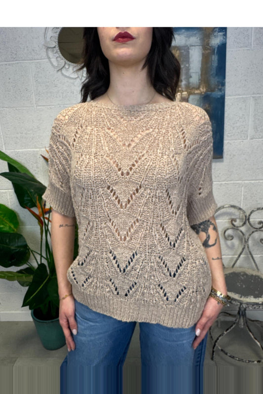 MOTEL Maglia fettuccia Motel Sabbia