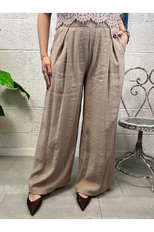 MOTEL Pantalone palazzo Motel Beige