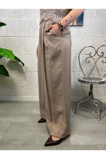 MOTEL Pantalone palazzo Motel Beige