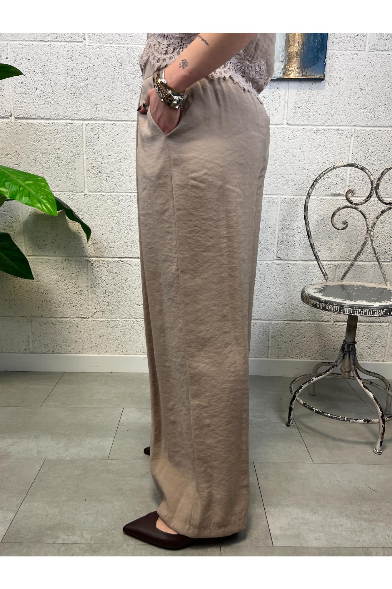 MOTEL Pantalone palazzo Motel Beige