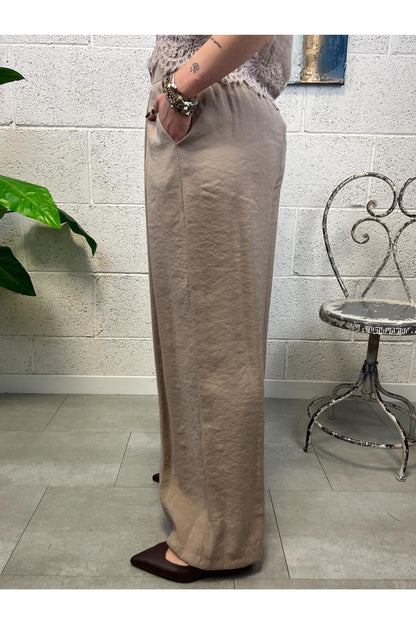 MOTEL Pantalone palazzo Motel Beige