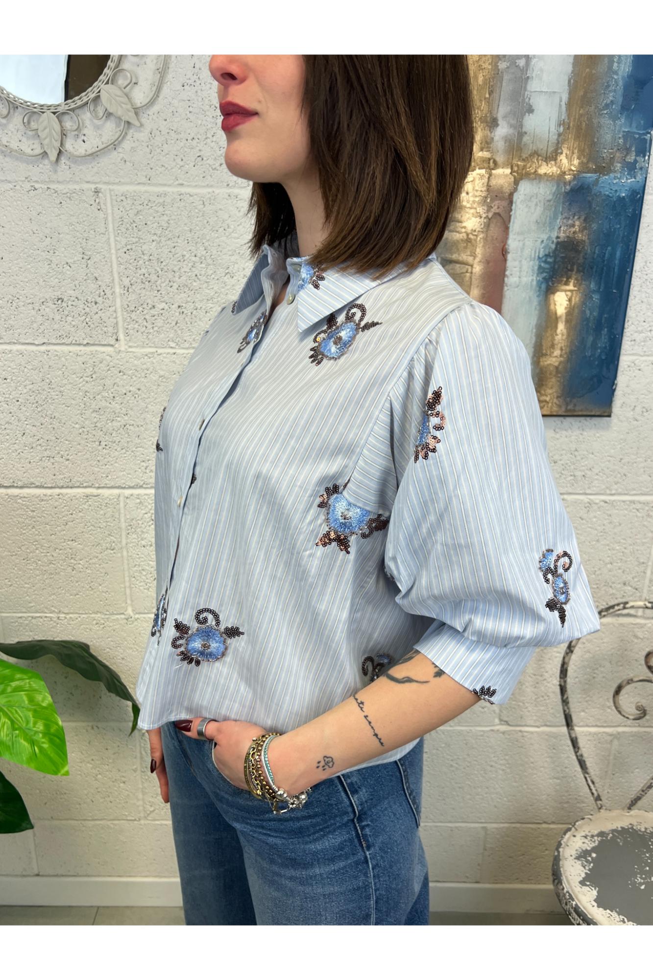 MOTEL Camicia con paillettes Motel Unica