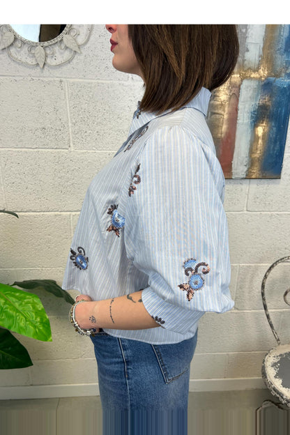MOTEL Camicia con paillettes Motel Unica