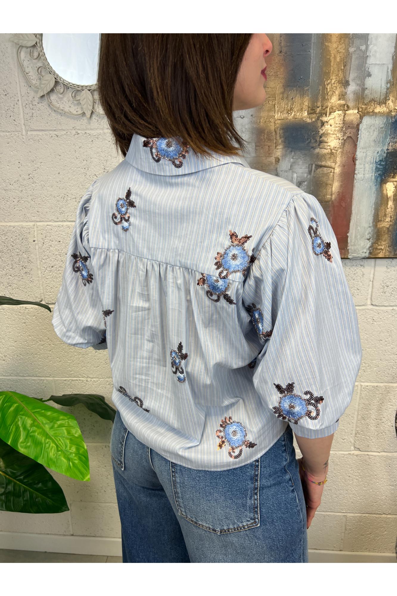MOTEL Camicia con paillettes Motel Unica