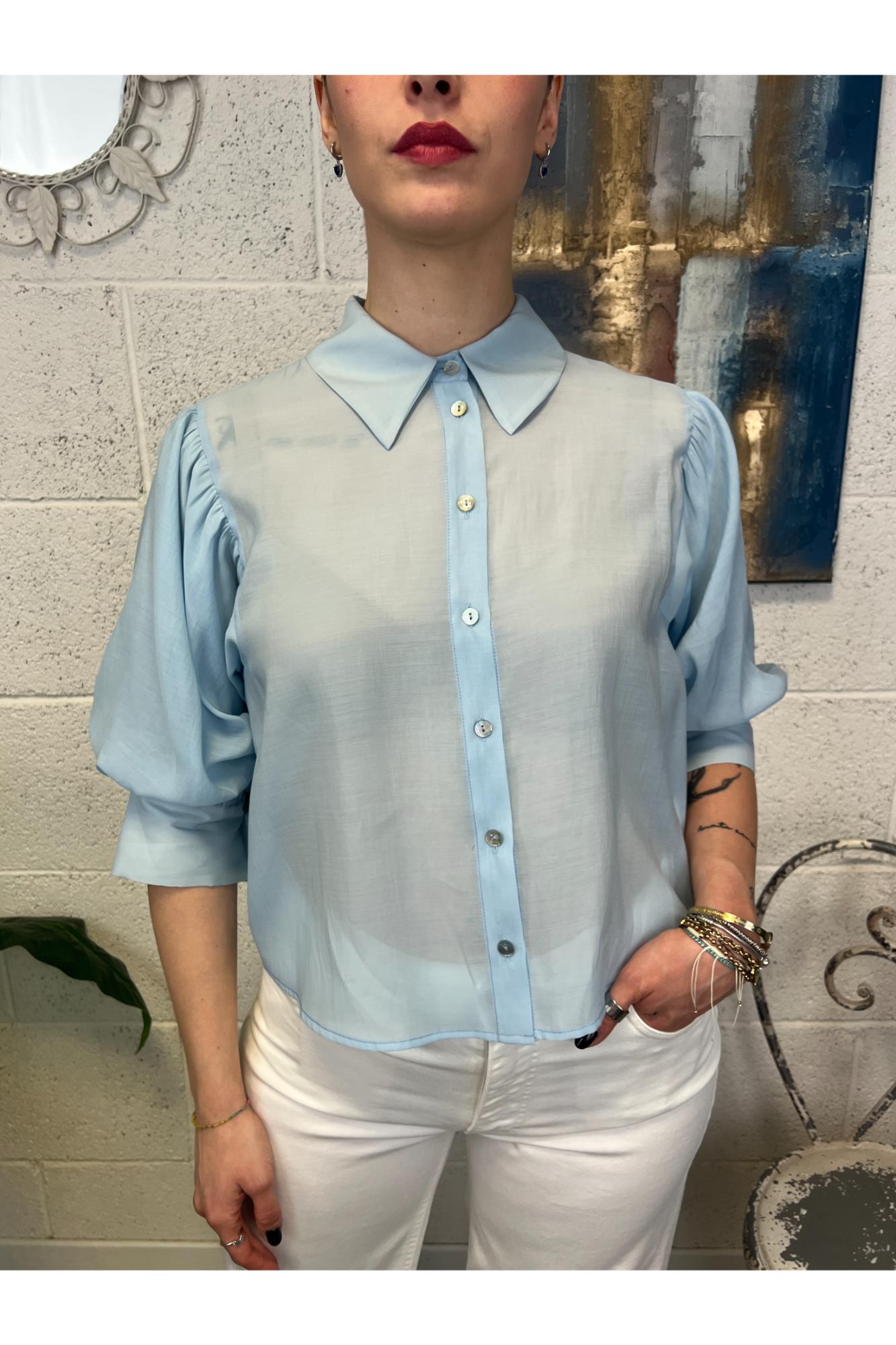 MOTEL Camicia con manica a palloncino Motel Cielo