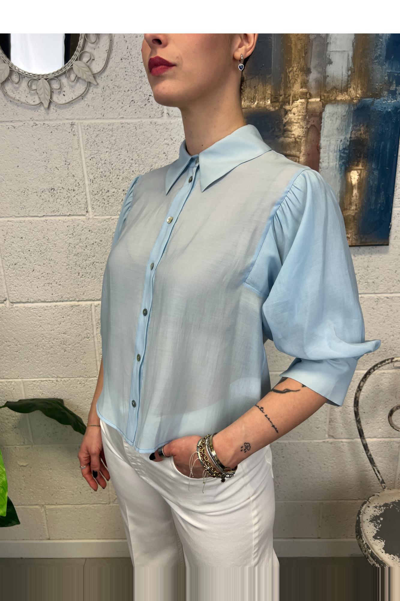 MOTEL Camicia con manica a palloncino Motel Cielo
