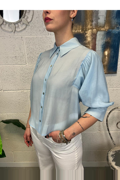 MOTEL Camicia con manica a palloncino Motel Cielo