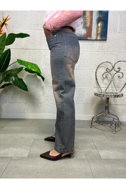 MOTEL Jeans palazzo al the Motel Salmone