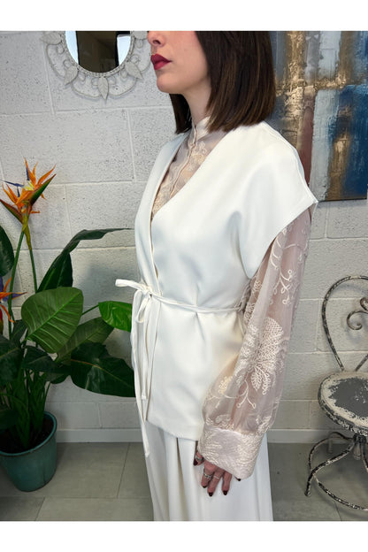 PHILIA LOFT Gilet con cintina Philia loft Latte