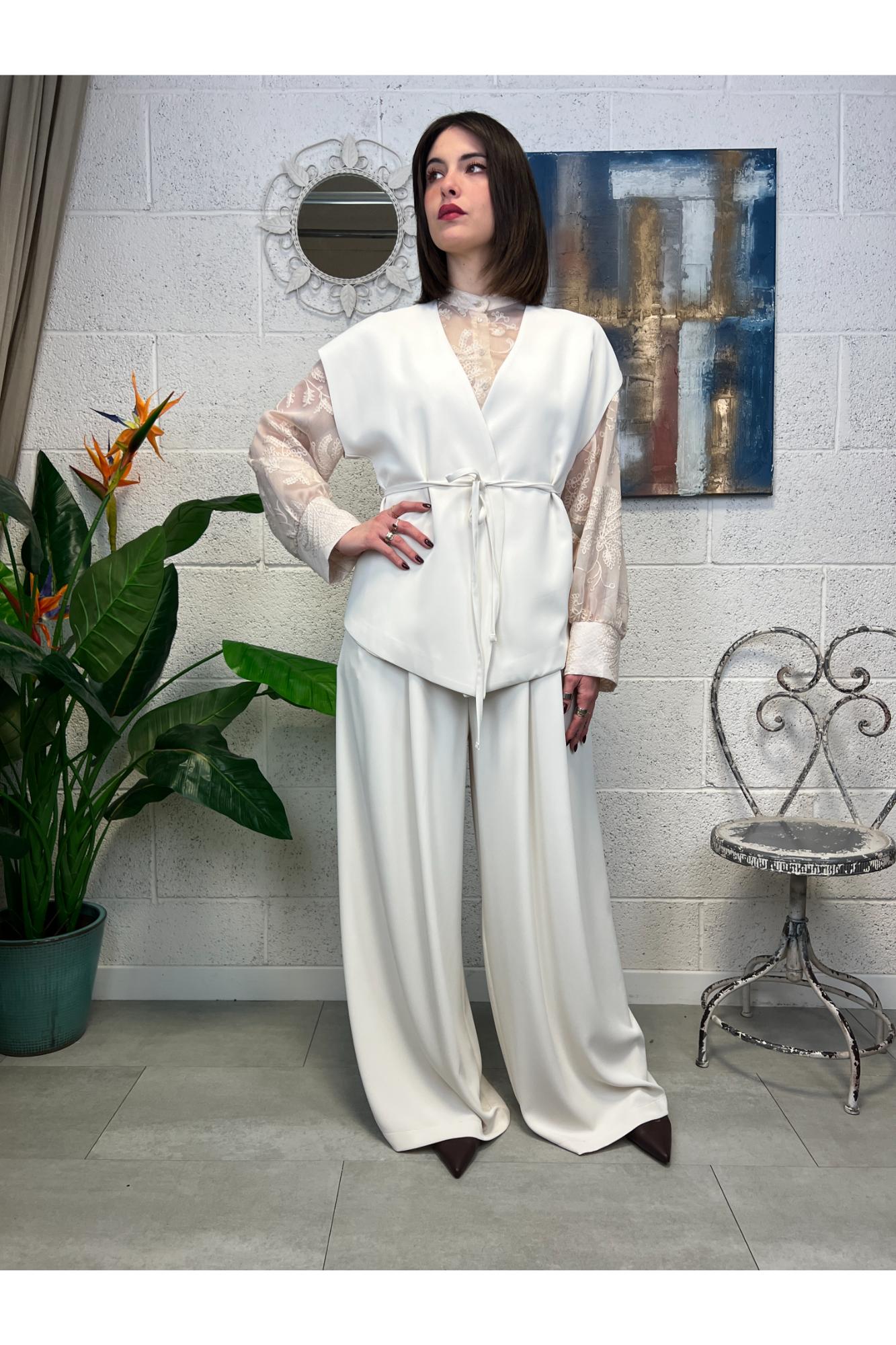 PHILIA LOFT Gilet con cintina Philia loft Latte