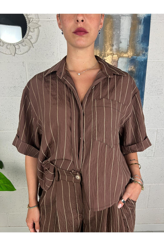 PHILIA LOFT Camicia rigata Philia Moro