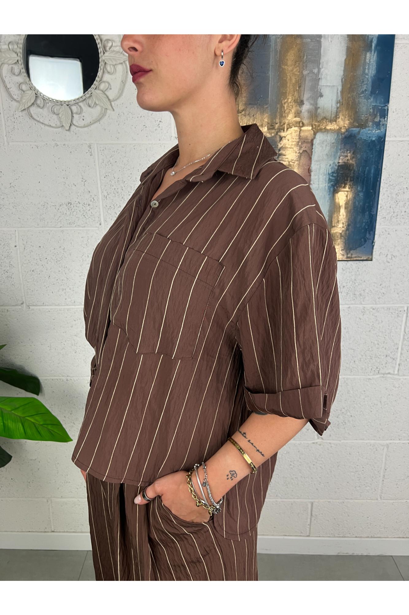 PHILIA LOFT Camicia rigata Philia Moro